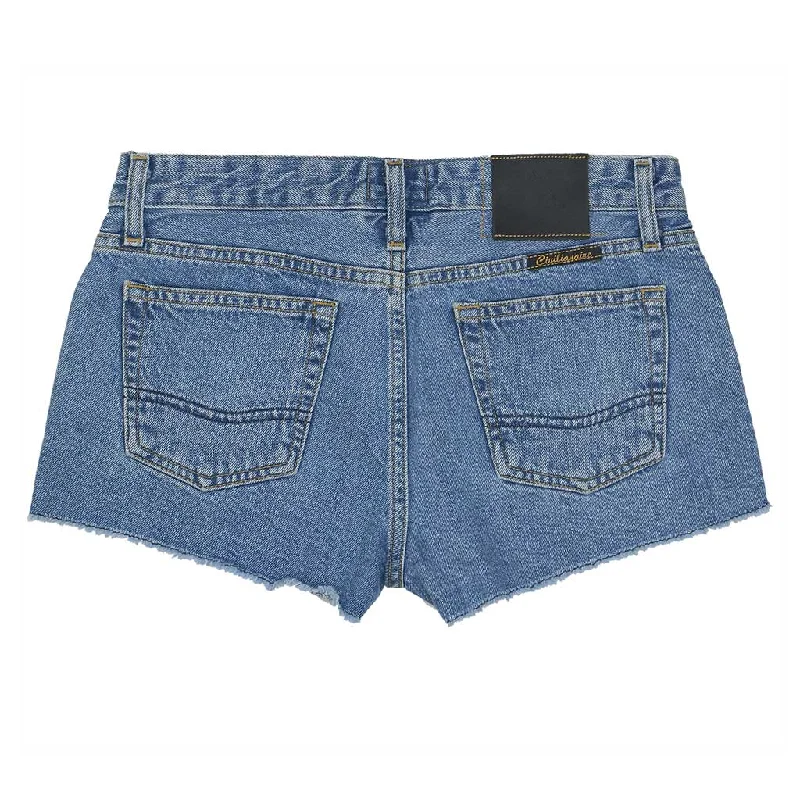 10.5 oz Indigo Cut-Off Boyfriend 5-Pocket Short - Medium Stone Wash