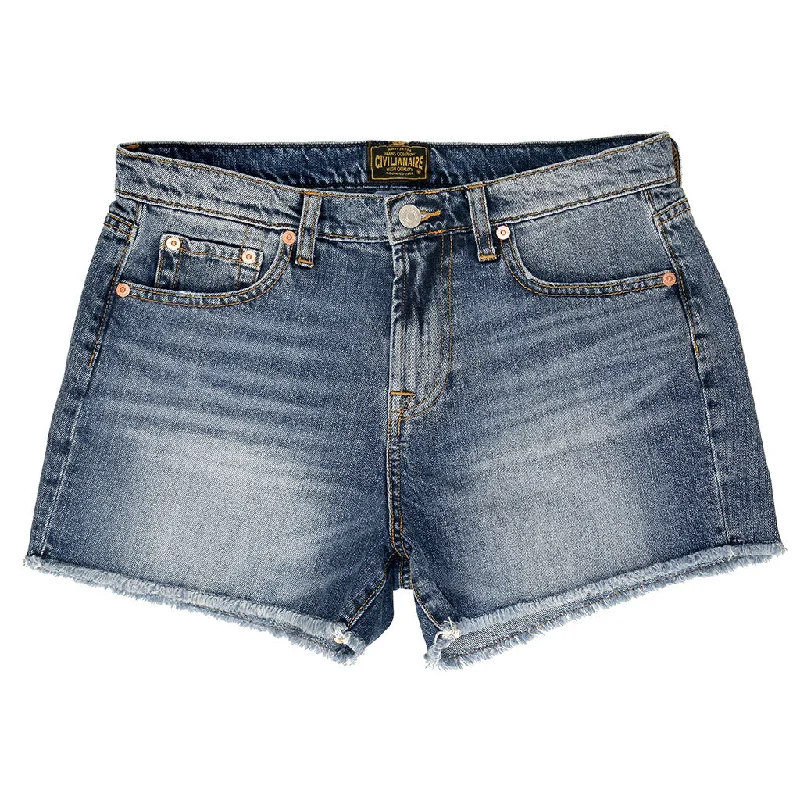 12.4 oz Denim Shorty Shorts - Malibu Wash