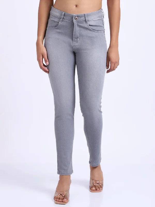 Cantabil Women's Smoke Grey Denim