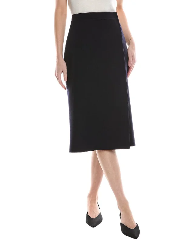 Theory Wool & Cashmere-Blend Wrap Skirt