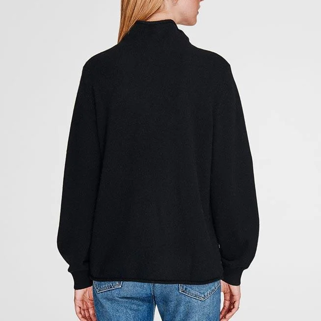 Blouson Sleeve Sweater (Black)