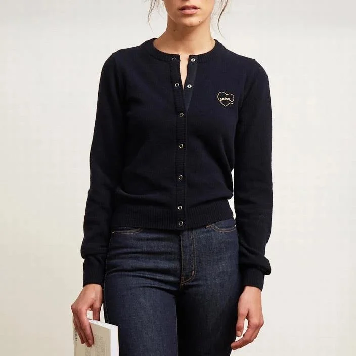 Coeur Amour Cardigan (Navy)