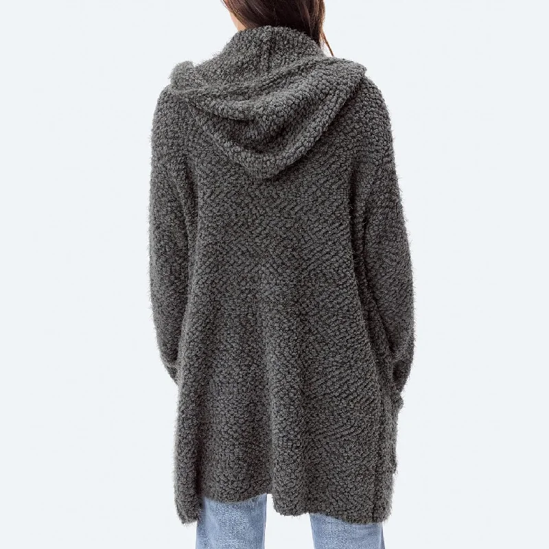 Hooded Pocket Cardigan (Olive)