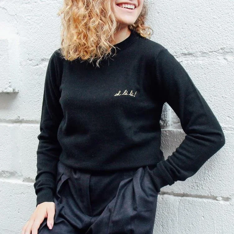 Oh La La Cashmere Sweater (Black)