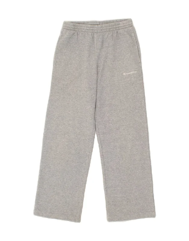 CHAMPION Boys Tracksuit Trousers 9-10 Years Medium Grey Cotton