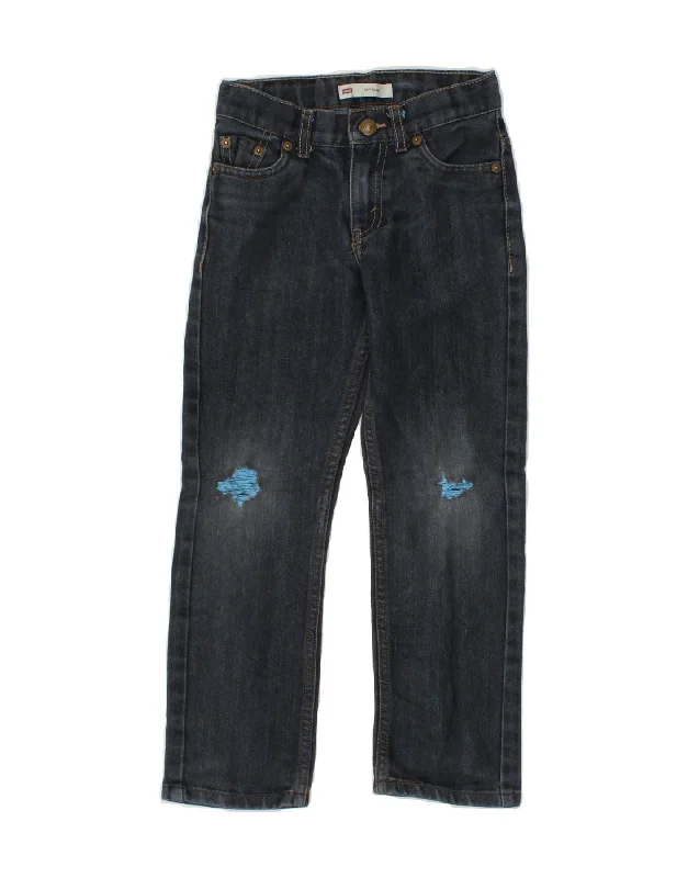 LEVI'S Boys 511 Distressed Slim Jeans 6-7 Years W24 L21  Blue Cotton